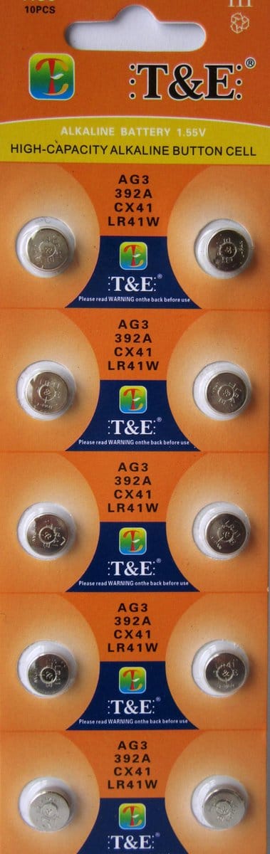 AG3 knoopcel horloge  batterijen 10 stuks - 392A-LR41W - CX 41