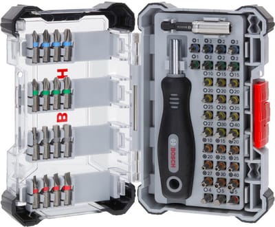 Bosch Extra Hard Serie - 50-delige Bitset - Magnetische Houder - S2 Staal