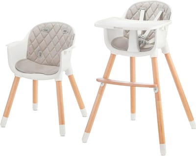 REN® Peuterstoel - Kinderstoel - Peuter Stoel- Grijs- 51cm x 55cm x 87cm- 2-in-1