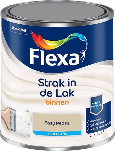 Flexa - Strak In De Lak Binnenlak Zijdeglans - Easy Peasy - Mengverf - 1 L