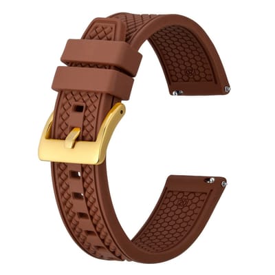NTHProducts - BISONSTRAP Watch Bands - Hoogwaardige rubberen horlogeband - 20 mm - Waterdicht en zweetbestendig - Verkrijgbaar in diverse kleuren - Ges...