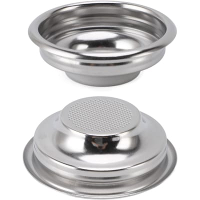 2PCS Panier-filtre pour porte-filtre Acier inoxydable 1 tasse Panier pour porte-filtre à café pour porte-filtre 58 mm L