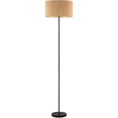 Scandinavische stijl Vloerlamp - Corduroy Lampenkap - Cilinder - Karamel - ø40 x 165 cm - E27 Fitting - Geschikt voor Woonkamers en slaapkamers - met Voetschakelaar