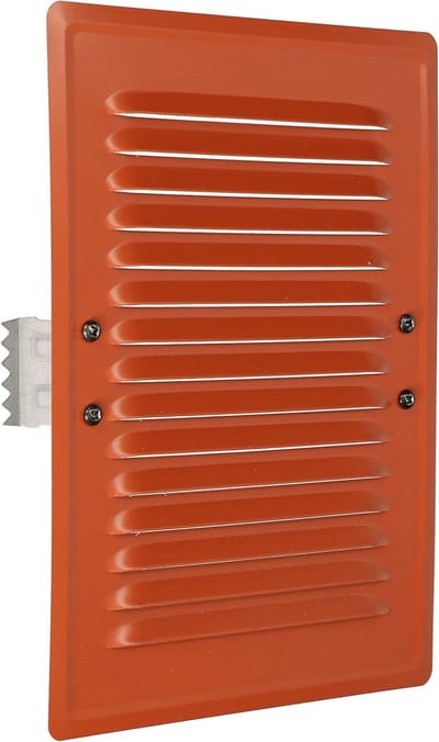 Ventilatierooster Metaal 165x230 mm Baksteenrood met Insectenwering