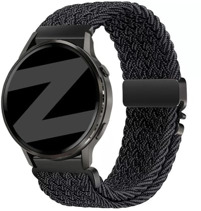 Bandz Gevlochten nylon 'Parachute' bandje geschikt voor Garmin Vivoactive 4 / Garmin Venu 4 - 45mm / Garmin Venu 3 / Garmin Venu 2 / Garmin Forerunner 570 - 47mm / Garmin Forerunner 265 / Garmin Forerunner 260 - Grafiet