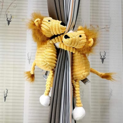 Gordijn Tie Backs - Dieren Gesp - Woonkamer Decoratie - Geen Installatie Nodig - 40 cm Hoog - Gele Leeuwen