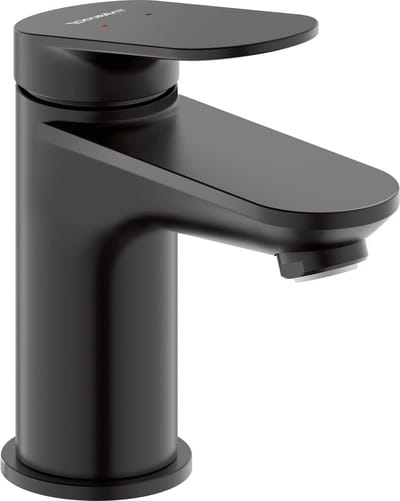 Duravit Wave Wastafelmengkraan - s-size - eengreeps - zonder waste - voorsprong 9.5cm - mat zwart