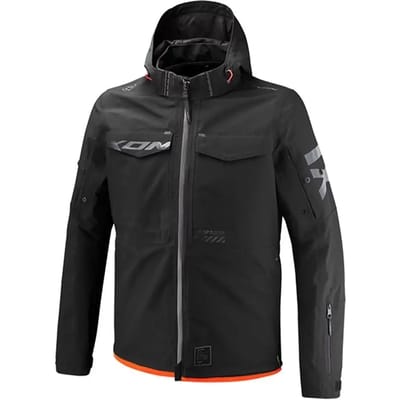 Ixon Square Zwart Bright Rood Waterdichte Textiele Motorjas - Jas