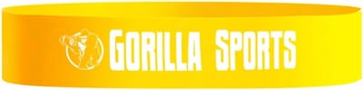 Gorilla Sports Fitnessband - Geel - 0,6 mm - Weerstandsband - 20 LB - 9 kg