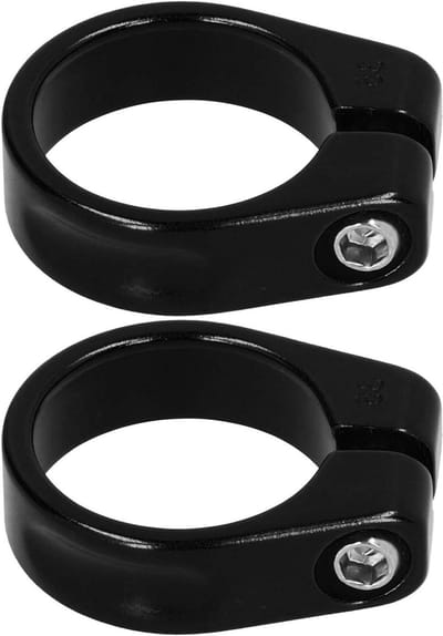 2-pack Aluminium Bergweg Fiets Zadelpenklem, Fietszadelbuis Clip Accessoire - Zwart - Fietsaccessoires - Zadelpen Klemmen