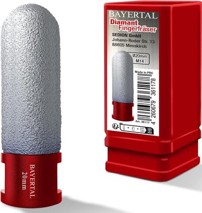 Diamantfrees - Vingerfrees Tegelfrees - Harde Tegels Frezen - Industriële Diamanten - Ø 20 mm - Zilver