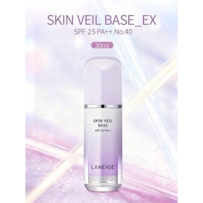 LANEIGE Skin Veil Base EX 30ml - Mint Groen SPF28 PA++ Primer | Olie-Controle & Verhelderend Pure Violet