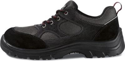 PARKSIDE® Leren veiligheidsschoenen - Werkschoenen maat 45 Zwart - Bovenmateriaal van hoogwaardig, duurzaam leer - Stalen tussenzool - Waterdicht