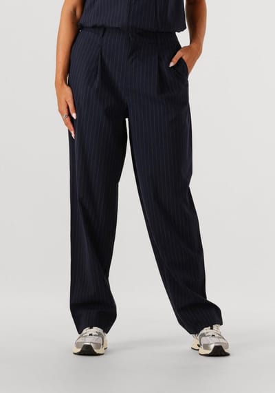 WITHBLACK Wblvalentina Striped Pant Broeken Dames - Donkerblauw - Maat XL