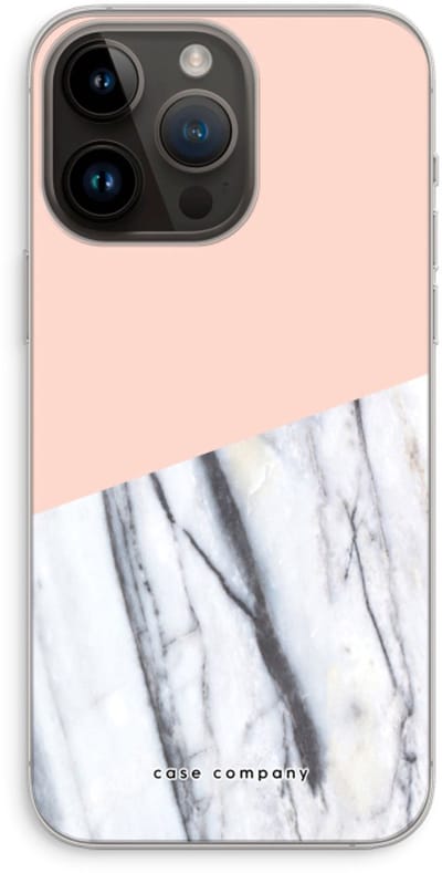 Case Company® - Hoesje geschikt voor iPhone 14 Pro Max hoesje - A touch of peach - Soft Cover Telefoonhoesje - Bescherming aan alle Kanten en Schermrand