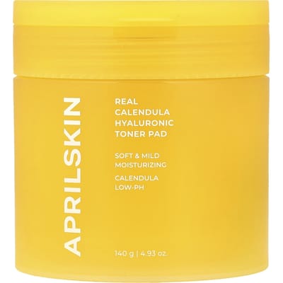 April Skin, Real Calendula Hyaluronic Toner Pads, 190g (4.93oz) yellow