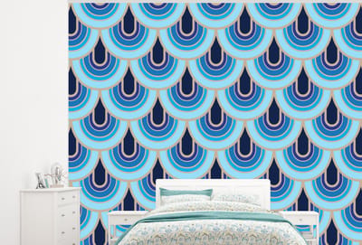 Behang - Fotobehang Retro - Patronen - Art Nouveau - Breedte 300 cm x hoogte 240 cm