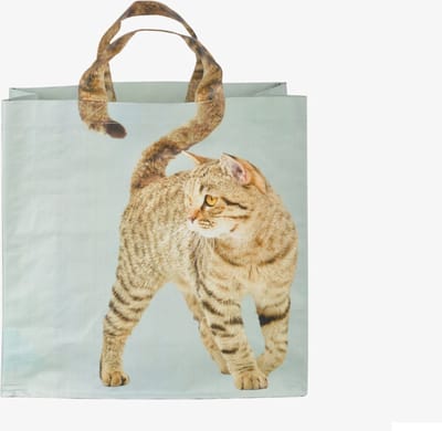Esschert Design - Boodschappentas - Poezenstaart - Gestreepte Kat