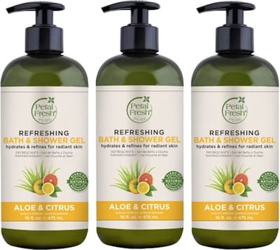 PETAL FRESH - Bath & Shower Gel Aloe & Citrus - 3 Pak