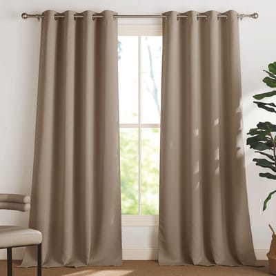 Dailygoods- Blackout Gordijnen Zware Panelen - Verduisterings Gordijnen - Isolatie Tegen Koude - 2 Stukken - B 140 X H 300 cm - Metalen Oogjes - Verduisteringsgordijnen