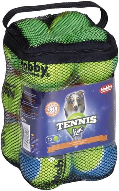 Honden Tennisbal - Speelbal - Apporteren Spelletjes - Tandvriendelijk Materiaal - 6.5 cm Doorsnee - Geel
