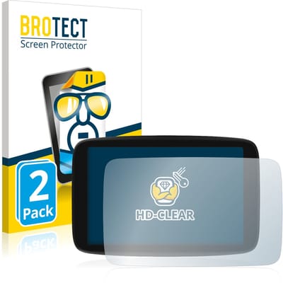 BROTECT - Screenprotector voor TomTom GO Camper Max - Folie Beschermfolie transparant 2 Stuks