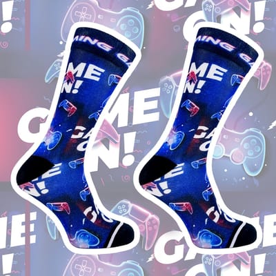 Sock My Feet My Game - Grappige sokken heren - Maat 39-42 - Gamer - Vrolijke sokken - Leuke sokken - Fashion statement - Grappige cadeaus - Socks First.