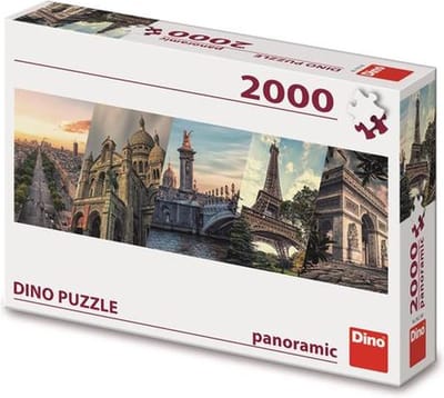 Dino Prachtige panoramische legpuzzel van Parijs van 2000 stukjes voor volwassenen