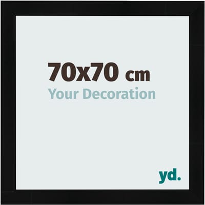 Your Decoration - Fotolijst 70x70 cm - MDF - Zwart Hoogglans - Pisa
