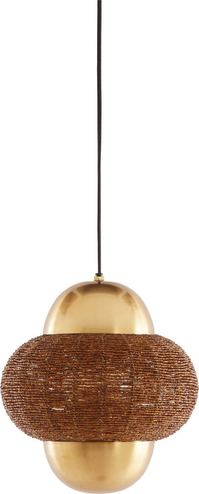Light & Living Hanglamp Cetara Kralen, 26cm - Bruin/Brons