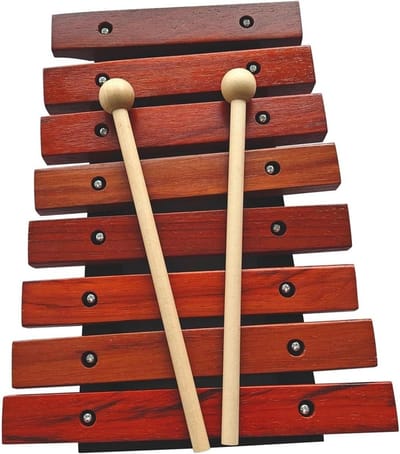 Houten Xylofoon - Muziekinstrument Slagwerk - Muziek Leren Spelen - 8 Heldere Tonen - 26 cm Lengte - Niet gespecificeerd