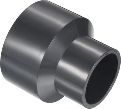 UPVC reducer fitting voor pijpen, rechte adapter/koppeling voor badkamer, keuken en wastafel (grijs, 3" x 2") - Duurzaam en betrouwbaar voor waterafvoer en sanitair