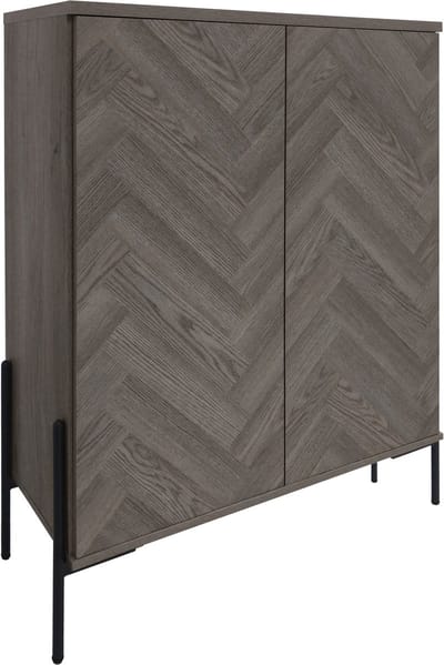 Charlene-Highboard - 2-deurs - Wit Visgraat