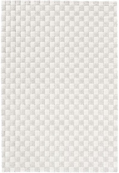 Rugsman Kyoto 014.0010.6121 Vloerkleed - 160 x 230 cm - Ivoor - Rechthoekig - Polyester - Woonkamer - Geometrisch - Shaggy - Hoogpolig, Scandinavisch, Modern