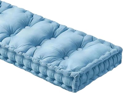 Bankkussen - Tuinkussen zitkussen - Comfortabel zitten - 8-10 cm dikte - 100x50x10cm - Sky blue