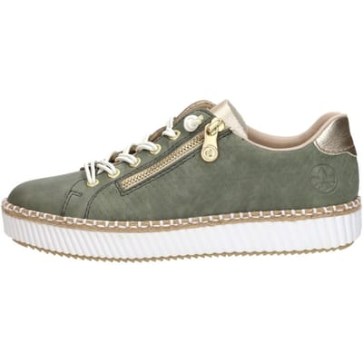 Rieker Sneakers groen Synthetisch - Dames - Maat 38