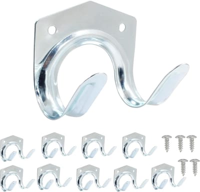 Gereedschap Haken - Opberghangers Organizer - Garage Schuur - Stevig Staal - 10 Stuks - Zilver