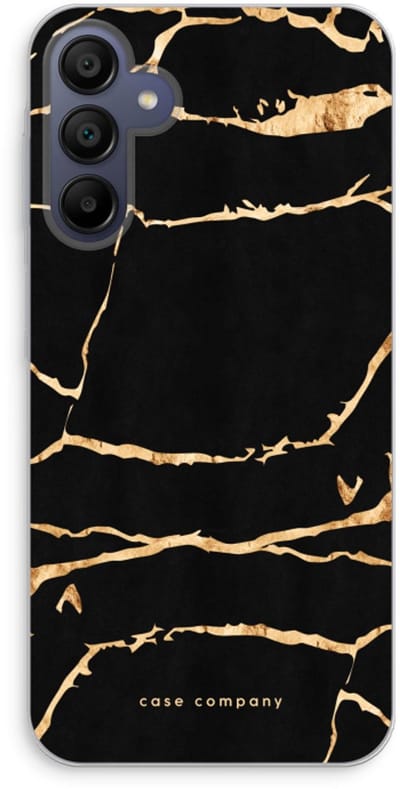 Case Company® - Hoesje geschikt voor Samsung Galaxy A15 hoesje - Gouden marmer - Soft Cover Telefoonhoesje - Bescherming aan alle Kanten en Schermrand