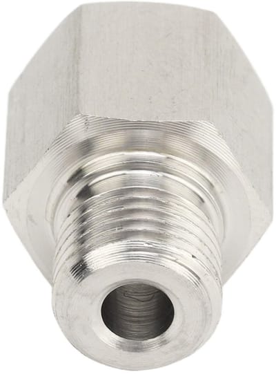 Dailygoods - Drukmeter Adapter - 1/8 Inch naar M10 x 1.0 - Staal - Slangadapter - Voor olie manometer - 1 stuk - Geschikt voor hydraulische toepassingen