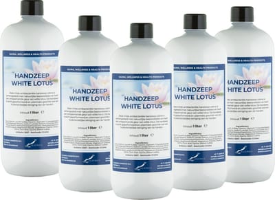 Handzeep White Lotus 1 liter - set van 5 stuks - Voordeelverpakking