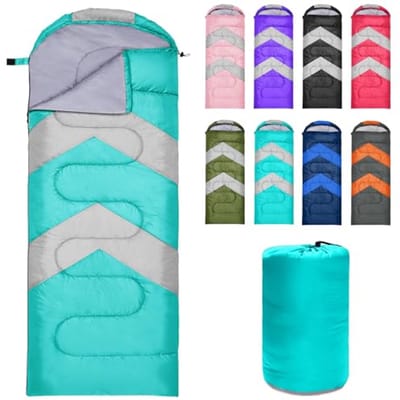 Dailygoods- Slaapzak 3-4 seizoenen - Waterdichte Slaapzak - Ultralichte Slaapzak - Comfortabele Slaapzak - Slaapzak voor Volwassenen - Halve Maancapuchon - Kampeerslaapzak