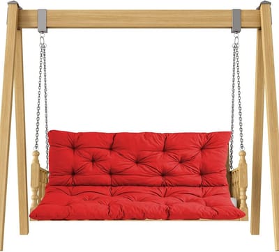 Schommelbank Kussen - Zitkussen Bank - Buiten Zitten - Waterdicht & Antislip - 150 cm - Rood