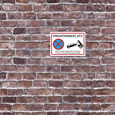 Verbodsbord Privé Parkeerplaats Aluminium - Parkeren Verboden Inclusief 2 Parkeerkaarten