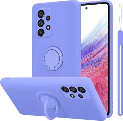 Cadorabo Hoesje geschikt voor Samsung Galaxy A53 5G in LIQUID LICHT PAARS - Beschermhoes van flexibel TPU silicone Case Cover met ring