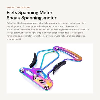 Dailygoods- Spaakspanningsmeter Aluminium - Draagbare Spaken Checker - Nauwkeurige Meting - Stevig en Duurzaam - Geschikt voor Ronde/Platte Spaken - Spakenmeter