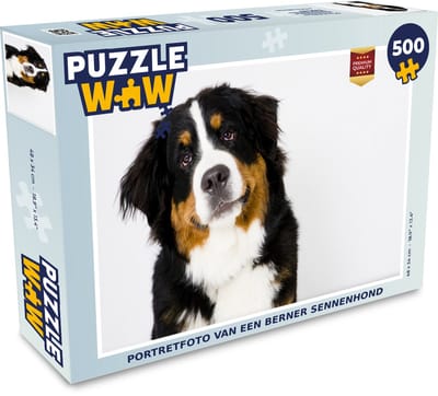 Puzzel Portretfoto van een Berner Sennenhond - Legpuzzel - Puzzel 500 stukjes