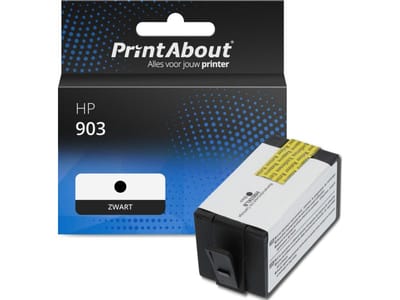 PrintAbout huismerk Inktcartridge 903 (T6L99AE) Zwart Geschikt voor HP