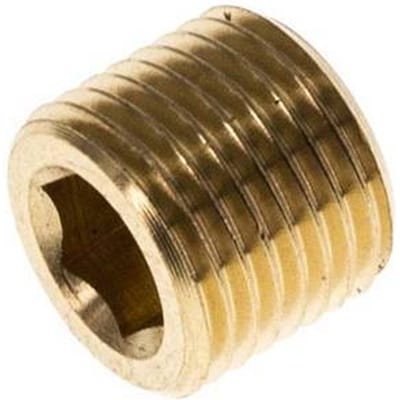 G 1/8'' Messing Plug met Binnenzeskant zonder kraag 16 Bar [10 Stuks]