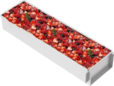 Taartvorm, rechthoekige taartvorm, tiramisu vorm van aluminiumlegering, anti-aanbaklaag, hoge temperatuurbestendigheid, voor Tiramisu-cheesecake (activiteit)