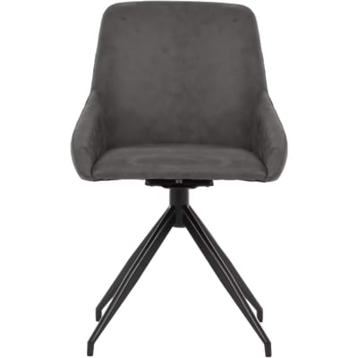 Dutchbone Eetkamerstoel Laurel 360° Draaibaar - Antraciet - 60x51x85 cm